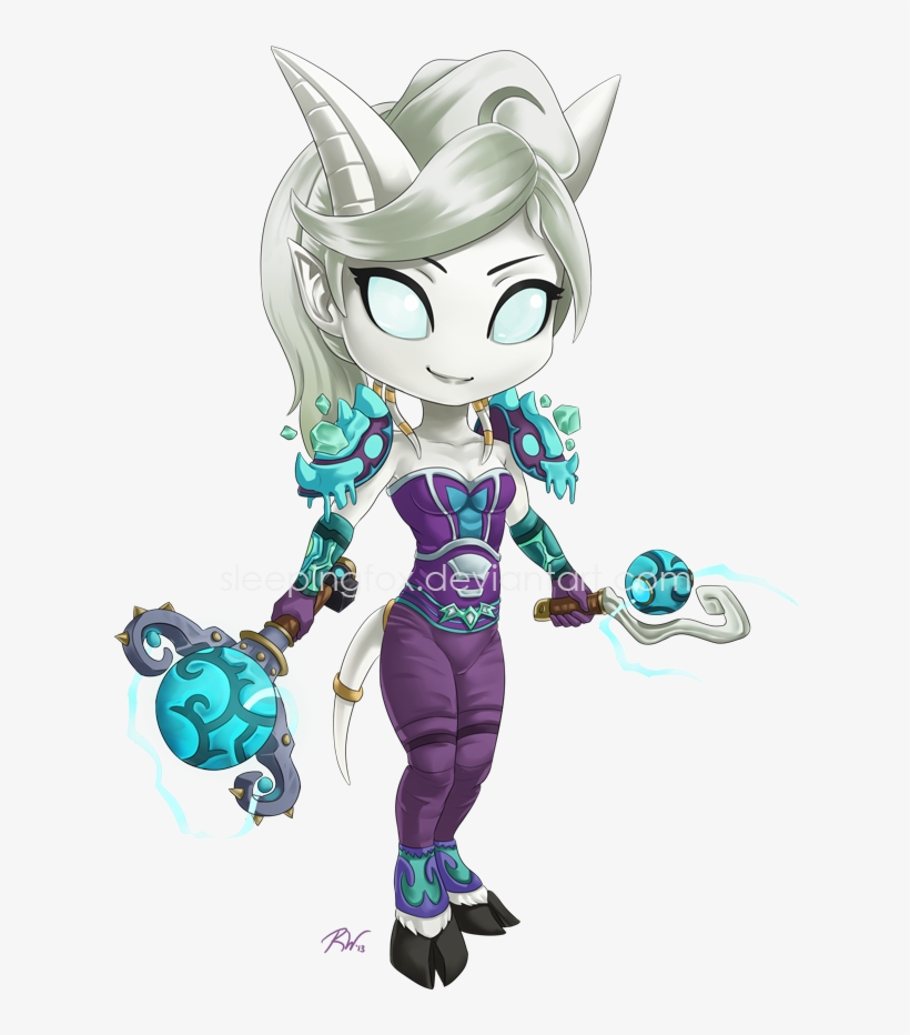 Charming Draenei With A Simple But Nicely Coordinated - Cute Draenei Shaman, transparent png #3876303