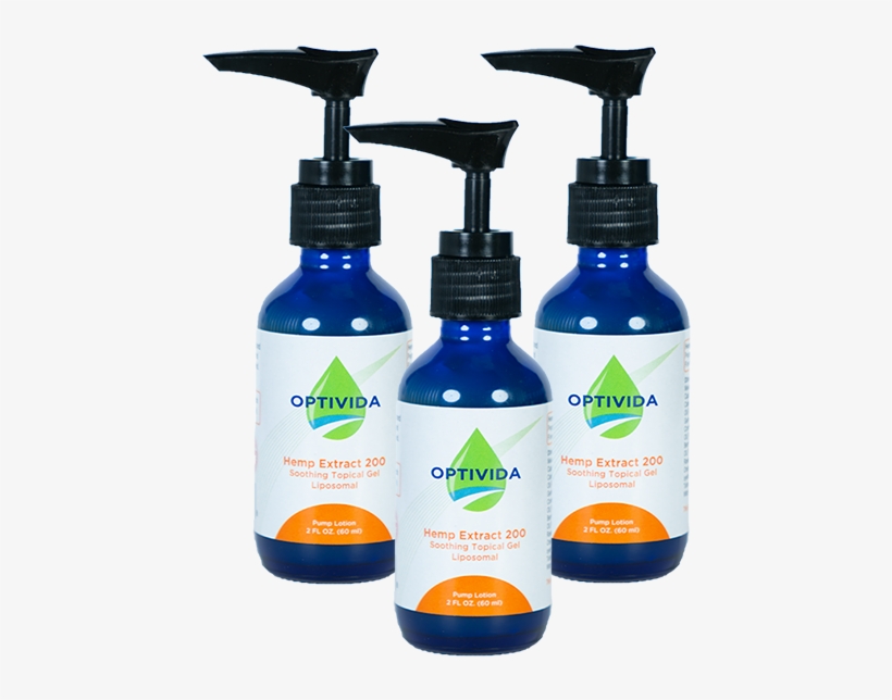 3 Hemp Extract Lotion Optivida - Plastic Bottle, transparent png #3876569
