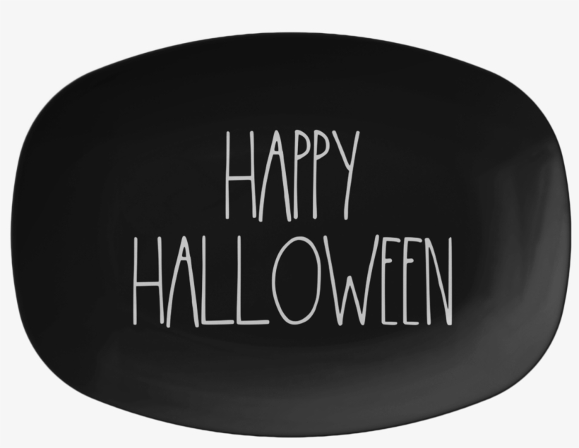 Rae Dunn Inspired "happy Halloween" Hallooween Serving - Calligraphy, transparent png #3876976
