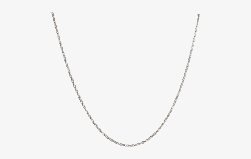 Silver Thin Rope Chain - Kalung Emas Putih Pria, transparent png #3877003