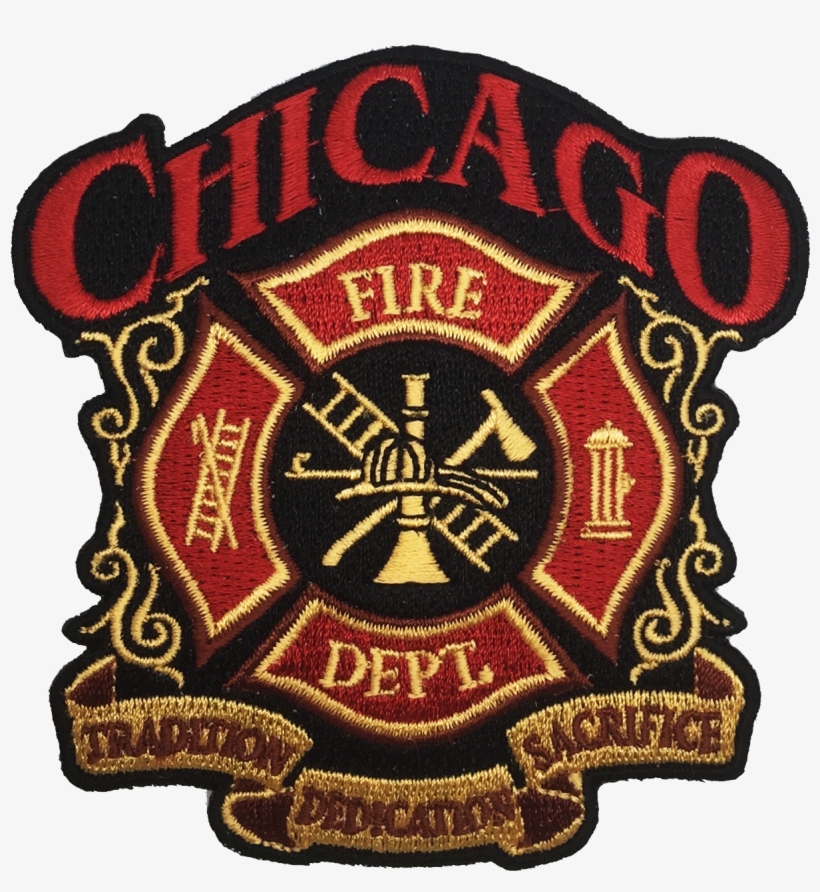 Chicago Fire Department Crest Patch - Chicago Fire Dept Patch, transparent png #3877295