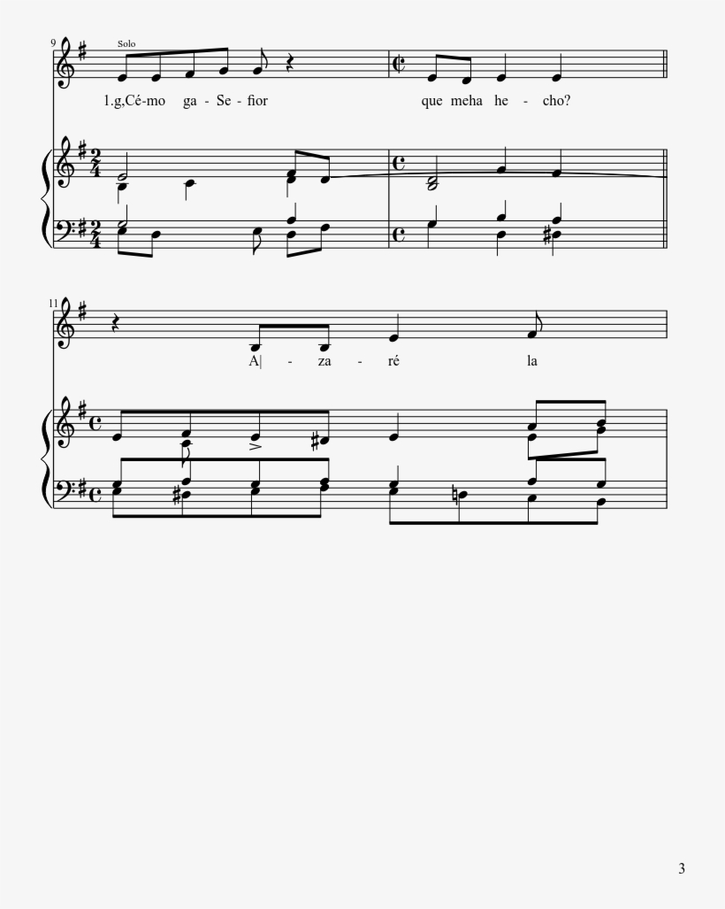 El Caliz Que Bendecimos Sheet Music 3 Of 9 Pages - Leon C Roberts Lord Is My Shepherd, transparent png #3877981