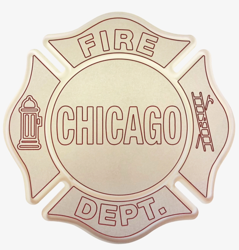 Chicago Fire Department Maltese 13″ Metal Plaque - Firefighter, transparent png #3878133