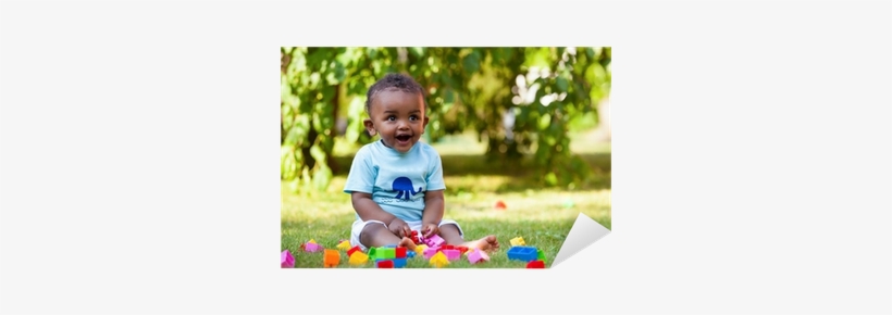 Little African American Baby Boy Playing In The Grass - African American Babies Boy, transparent png #3878412