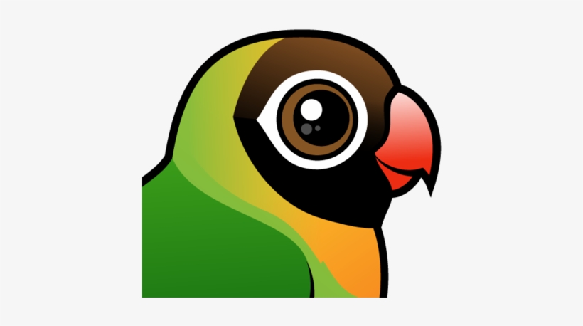 About The Black-cheeked Lovebird - Lovebird Black Cheeked Cartoon, transparent png #3878448