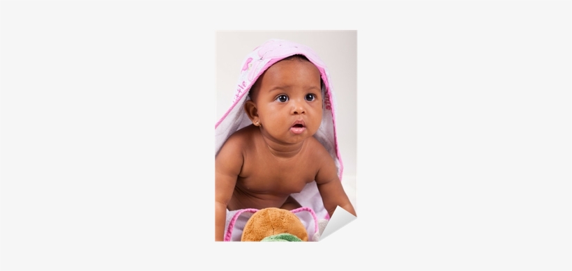 Adorable Little African American Baby Girl Sticker - African Americans, transparent png #3878520