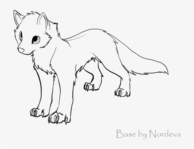 Free Wolf Puppy Base D By Nordeva - Anime Wolf Pup Base - Free ...