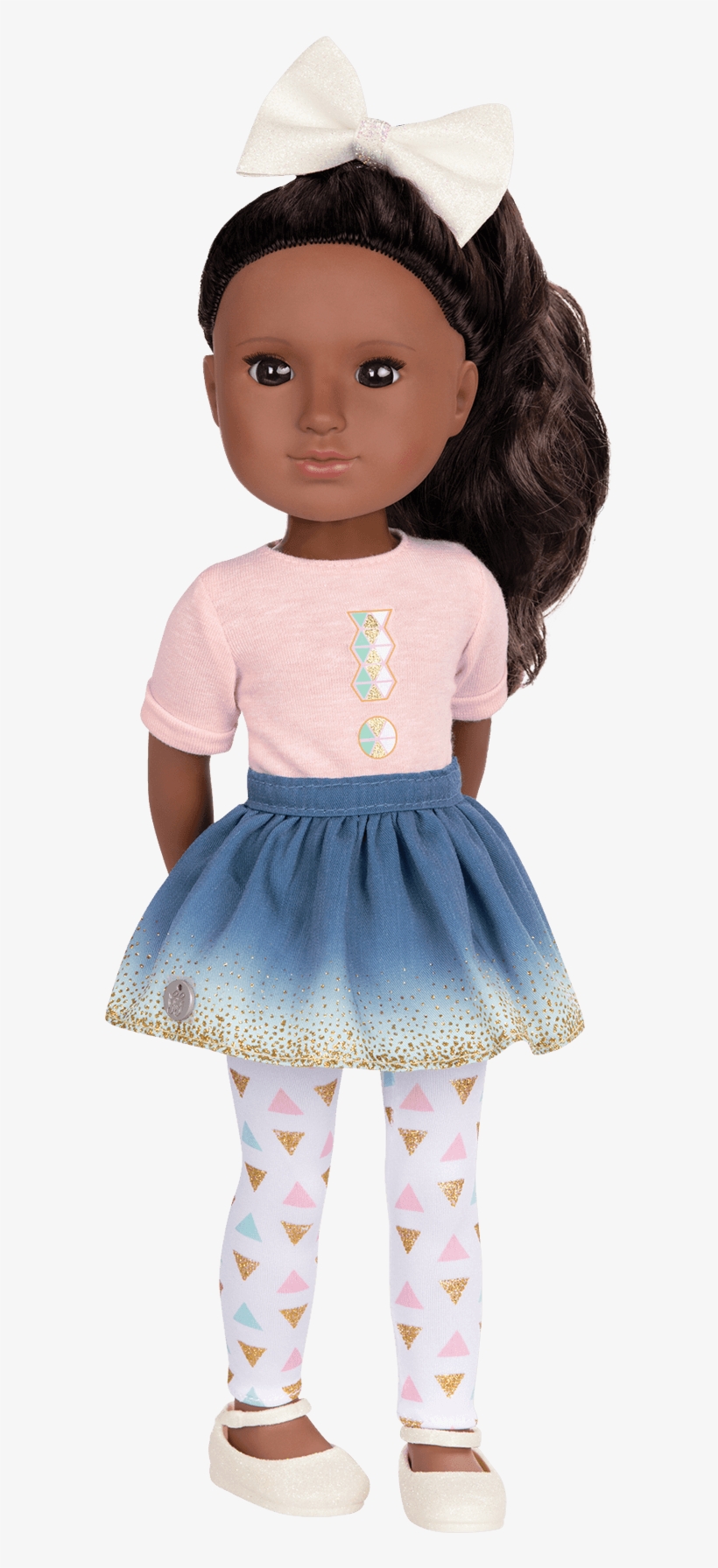 Keltie Inch Doll Brunette Brown Eyes African American - Glitter Girls By Battat, transparent png #3878736