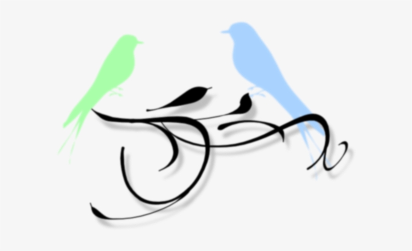 Love Birds Light Blue And Light Green Png - Love Birds Png, transparent png #3878831
