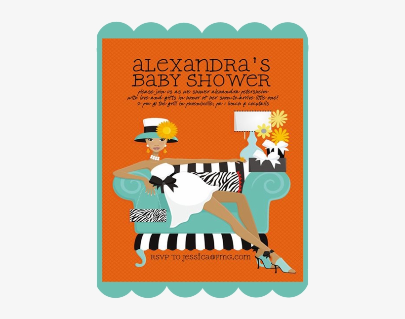 Blue Mellow Mama African American Keepsake Baby Shower - Mellow Mama - Orange (african American) Invitation, transparent png #3879175