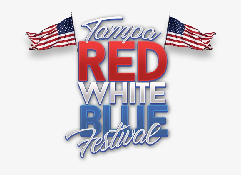 Redwhitebluelogo Tampa's Favorite Celebration Of The - Red White And Blue Text, transparent png #3879280