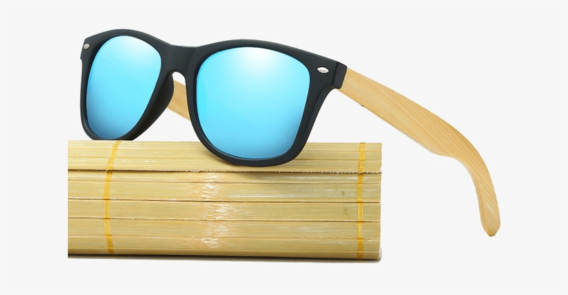 Ezreal Polarized Wood Sunglasses Men Women Square Bamboo, transparent png #3879398