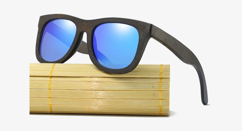 Ezreal Polarized Wood Sunglasses Men Women Square Bamboo, transparent png #3879563