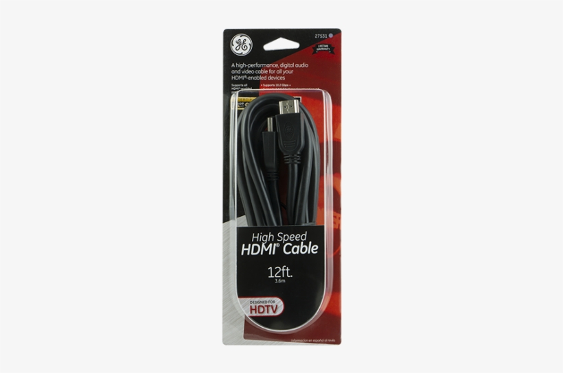 Ge Hdmi Cable, 6ft, Basic - 030878275378, transparent png #3879658