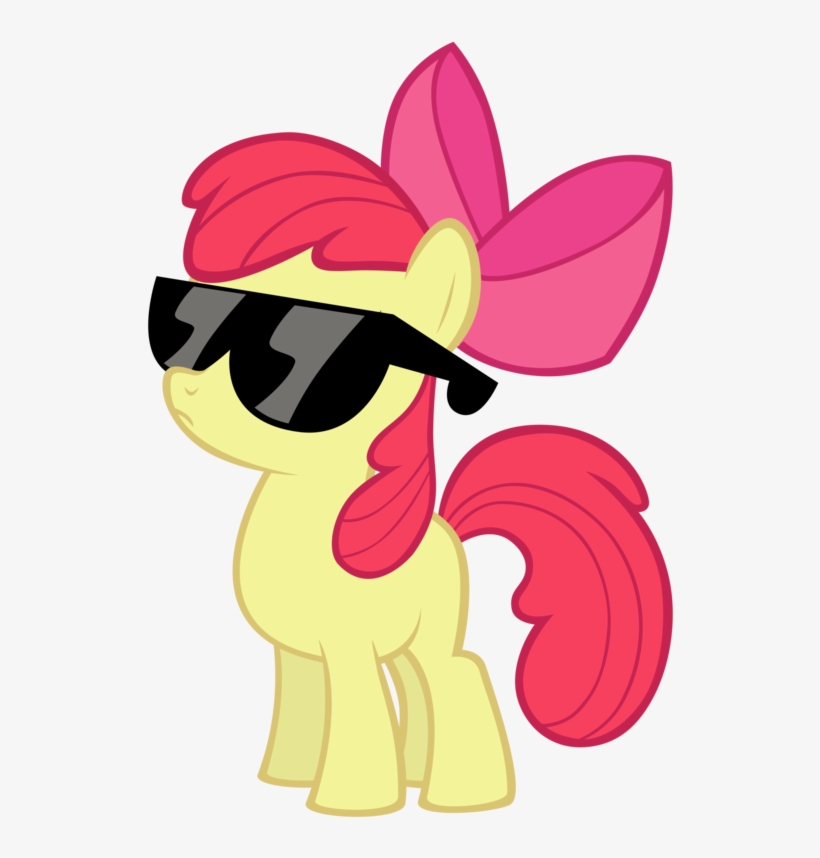 Swag Apple Bloom Click On Her And Blingee By Applesisters-d72hoiq - Apple Bloom With Sunglasses, transparent png #3879748