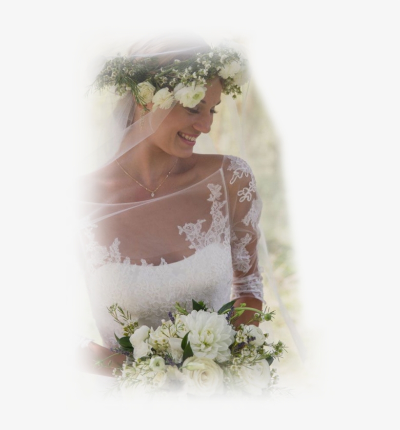Flower Crown Midi Wedding Dress, transparent png #3880113