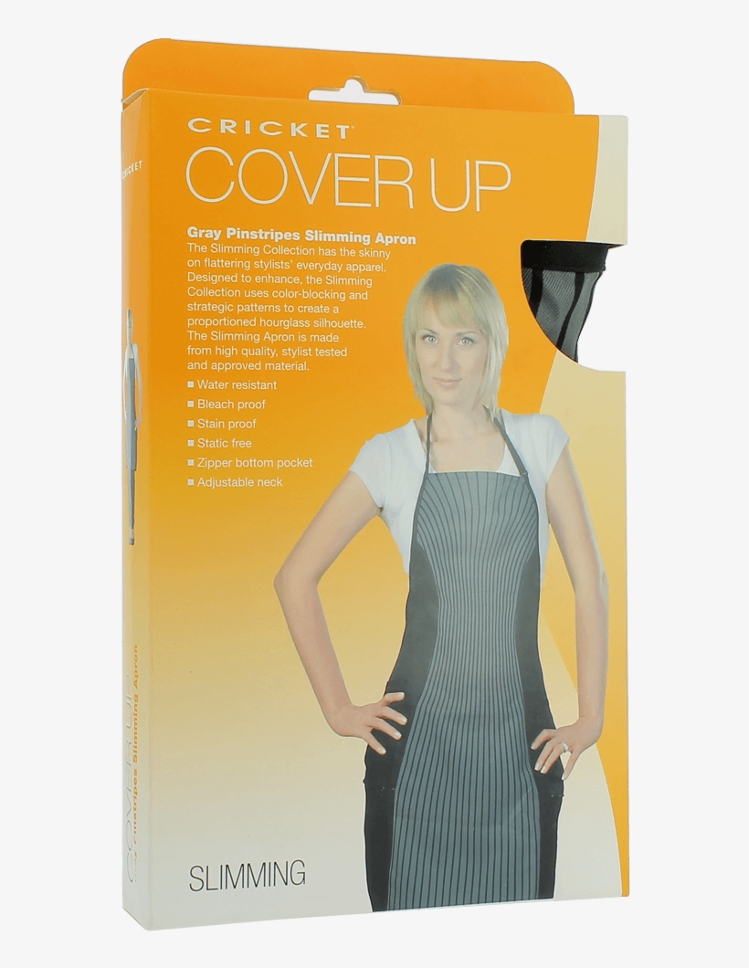 Tap To Expand - Cricket Cover Up Gray Pinstripes Slimming Apron, transparent png #3880262