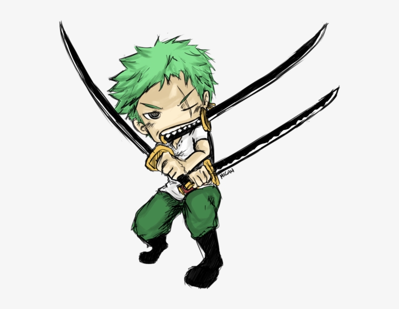 Chibi One Piece Zoro - Roronoa Zoro, transparent png #3881200