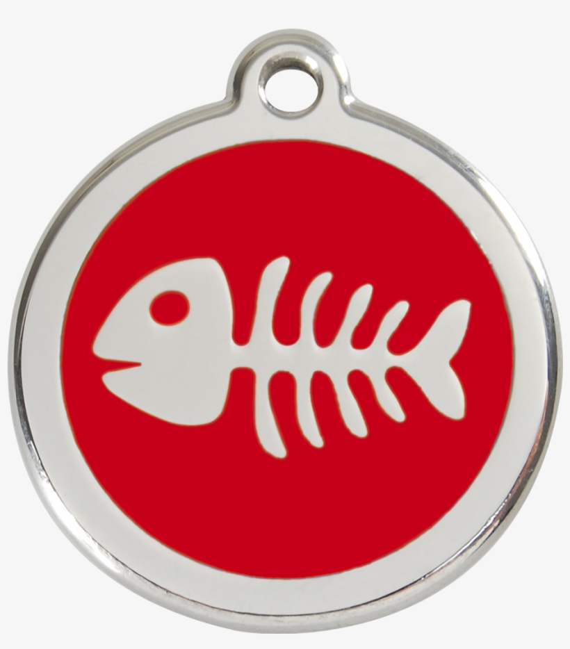 1skrm, 9330725031098, Image - Fish Bone Cat I.d. Tag By Red Dingo With Free Engraving, transparent png #3881409