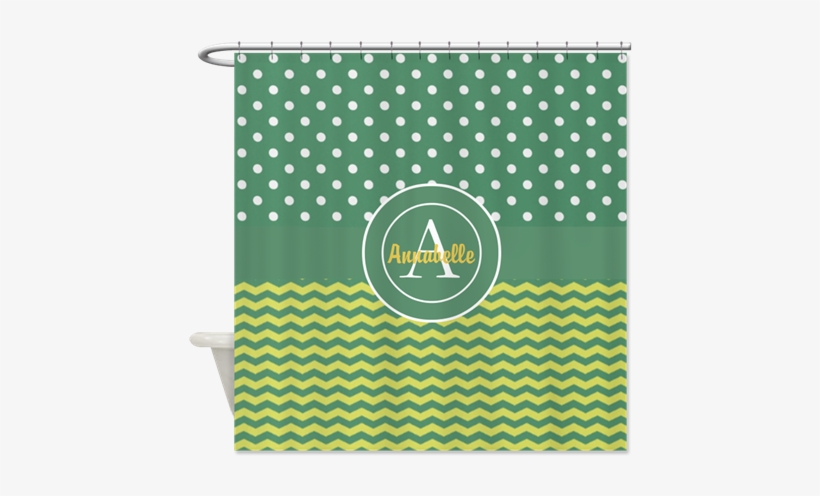 Dark Green Gold Polka Dot Chevron Shower Curtain On - Gtx 1080 Ti Backplate, transparent png #3881841