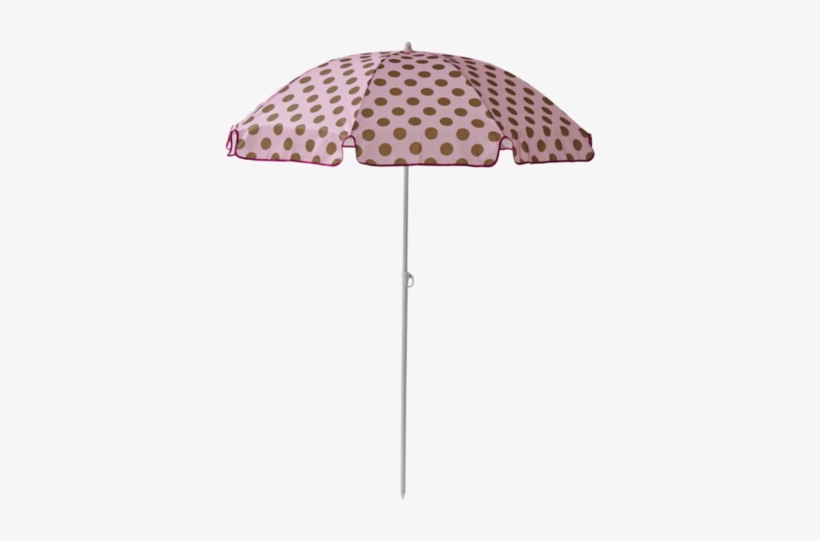 Parasol In Pink With Gold Polka Dots - Rice Sonnenschirm Leaves And Flowers & Polka Dots, transparent png #3881997