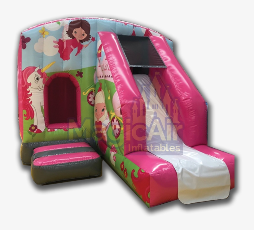 Princess Combi Bouncy Castle - Inflatable Castle, transparent png #3882023