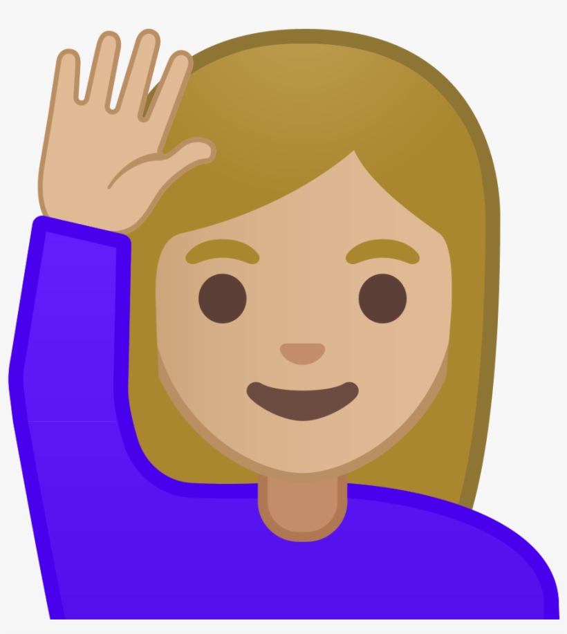 Sassy Girl Emoji Copy Paste The Emoji - Emoji Raising Hand Png, transparent png #3882176