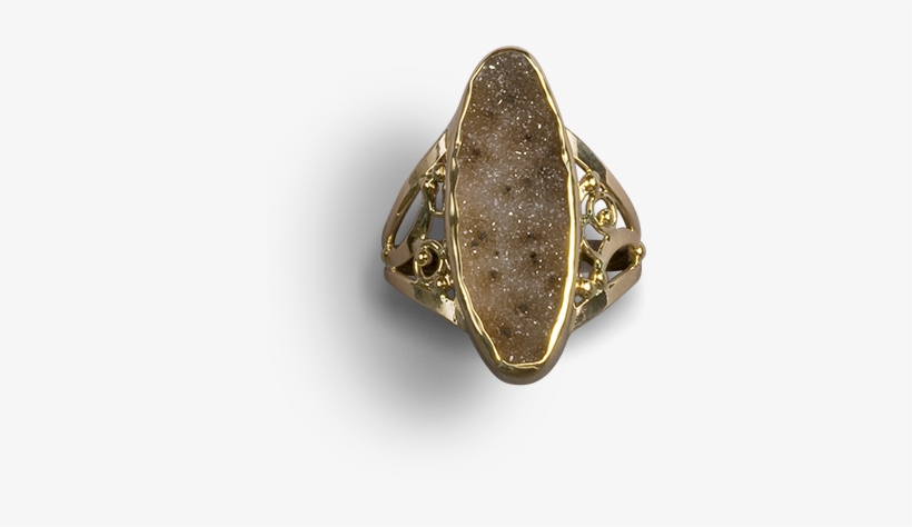 Polka Dot Agate Drusy In 14 Kt - Ring, transparent png #3882374