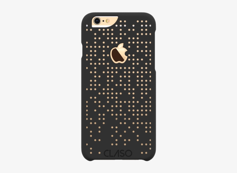 Midnight Black Dotted View Case For Iphone 6 Gold Back - Polka Dot, transparent png #3882524