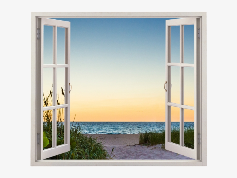 Old Oak Lane Vero Beach Window - Png Window With Beach, transparent png #3883091