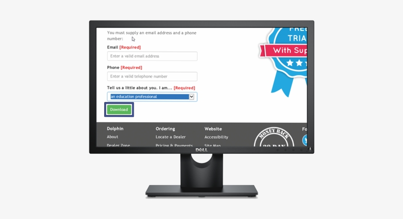 An Example Of A Button Found On A Web Page - Dell Monitor E2016h 19.5, transparent png #3883239