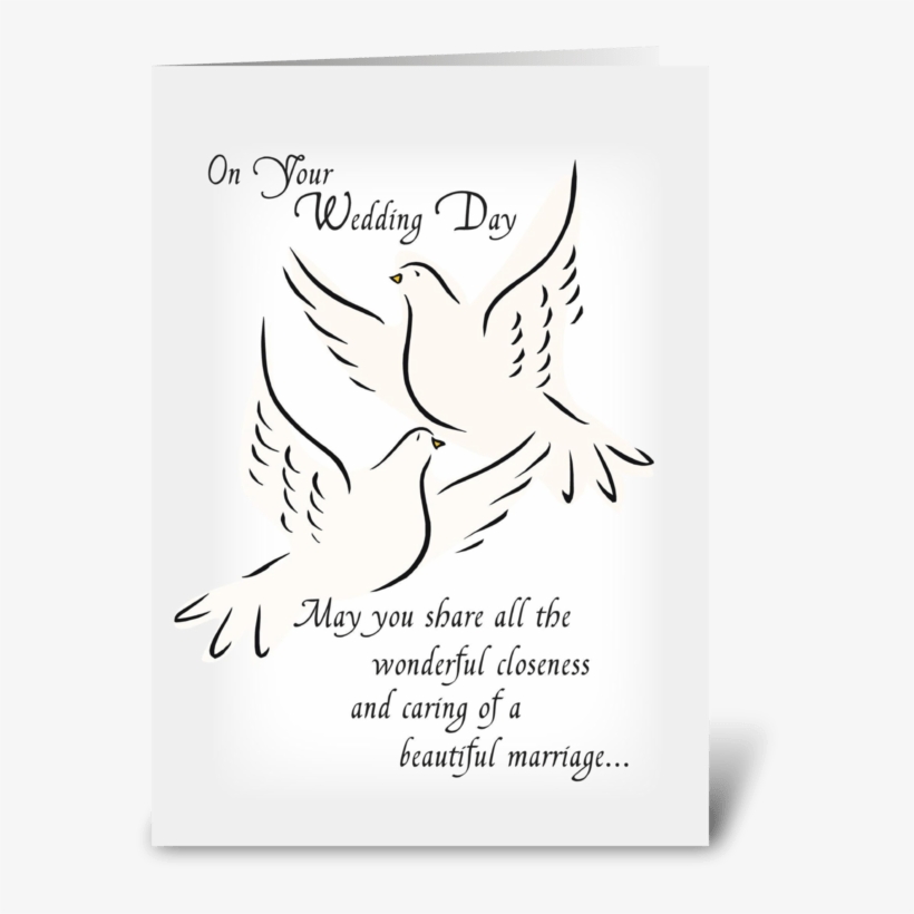 Wedding Doves, Congratulations Greeting Card - Welcome To The Marriage Club, transparent png #3883594