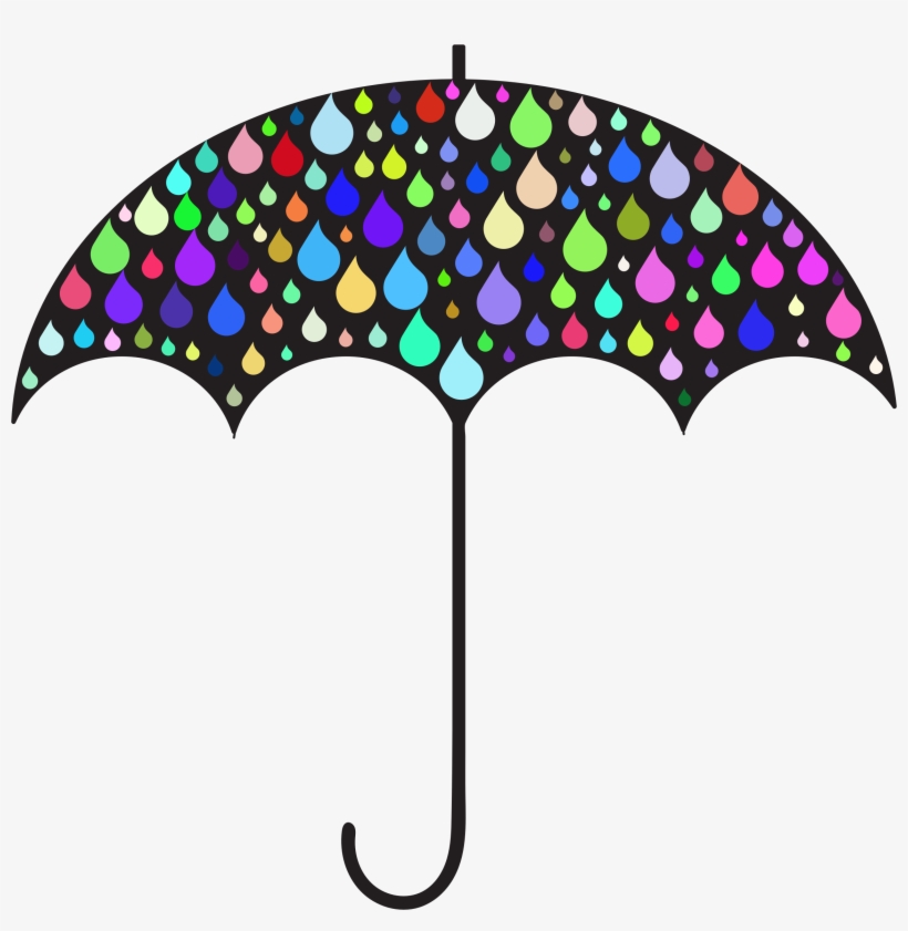 Raindrops Clipart Rainy Umbrella - ! 5'x7'area Rug, transparent png #3884112