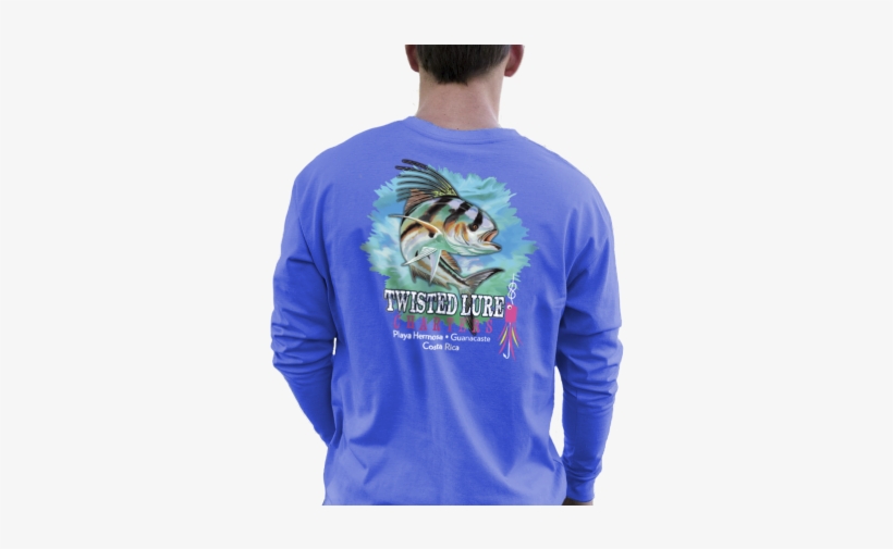 F016cdd7e6271501002414 Twisted Lure Male Mockup - White Cotton Long Sleeve Fishing Shirts, transparent png #3884215