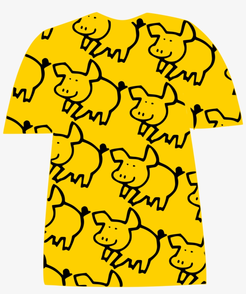 T-shirt Yellow White Red - T-shirt, transparent png #3884263