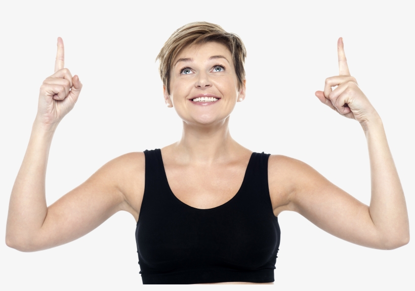 Women Pointing Top Free Commercial Use Png Images - Girl, transparent png #3885502