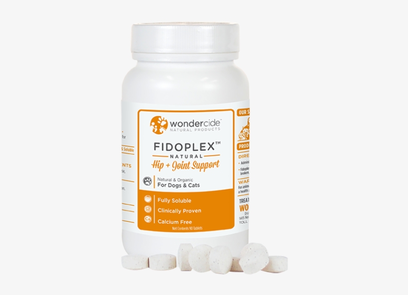 Joint, Hip & Muscle Support - Wondercide Fidoplex Hip + Joint Natural Pet Supplement, transparent png #3885819