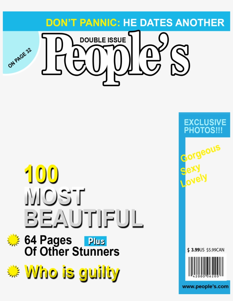 Fake Magazine Cover Templates - Magazine, transparent png #3886030