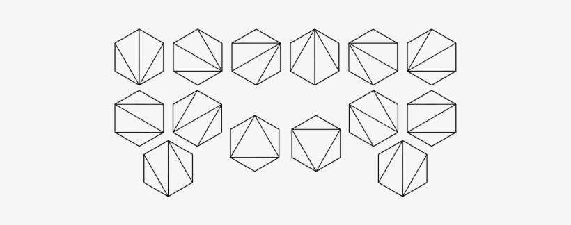 Enter Image Description Here - Triangulations Of A Hexagon, transparent png #3886393