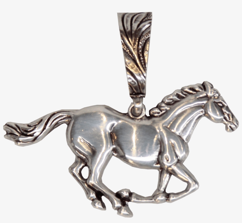 Blazin Roxx Women's Running Horse Pendant W/crystals, transparent png #3886713