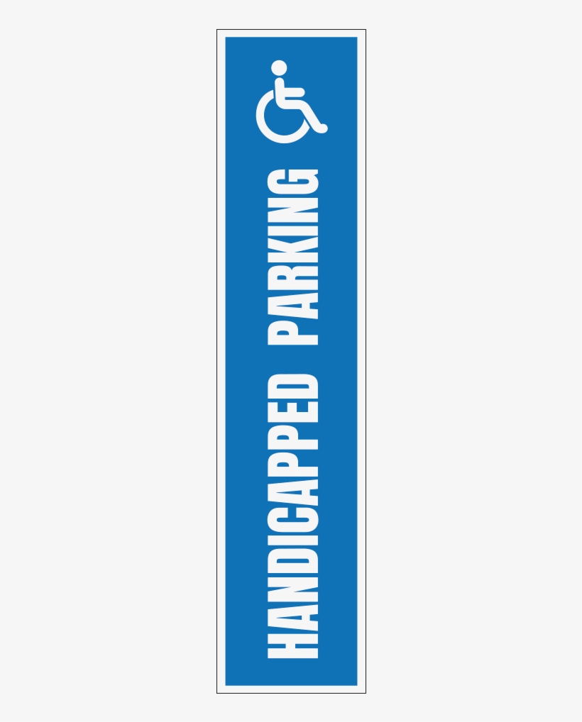 Handicapped Parking Logo, 8"x36" - Stencil, transparent png #3887034