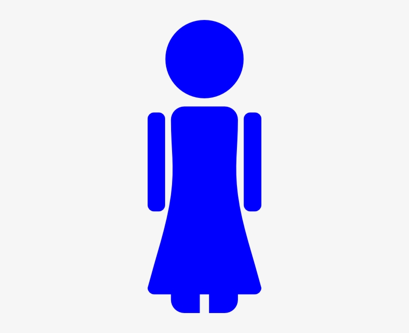 Stick Figure Girl Blue, transparent png #3887283