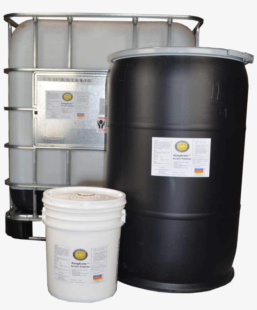 55 Gallon Drum, Kongkrete™ Liquid Acrylic Polymer - Concrete, transparent png #3888529