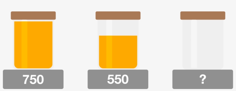 A Full Jar Of Honey Weighs 750 Grams, And The Same - Brilliant.org, transparent png #3888721