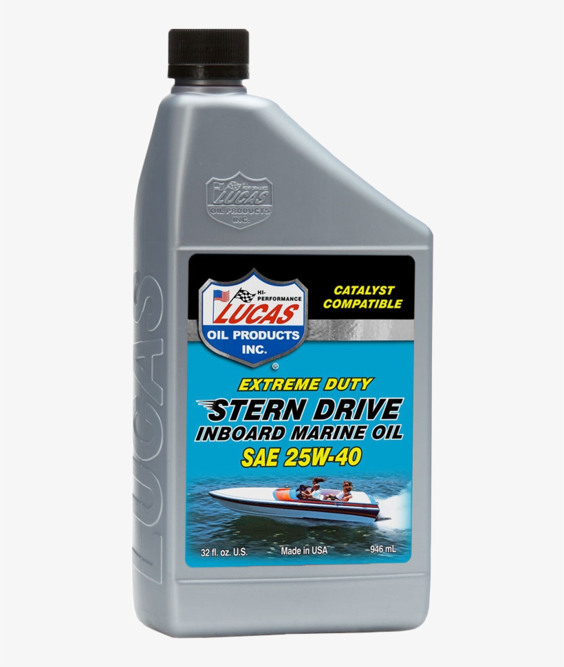 Stern Drive Inboard Engine Oil Sae 25w-40quart,5 Quart,5 - Lucas Fully Synthetic 2 Stroke Oil, transparent png #3888841