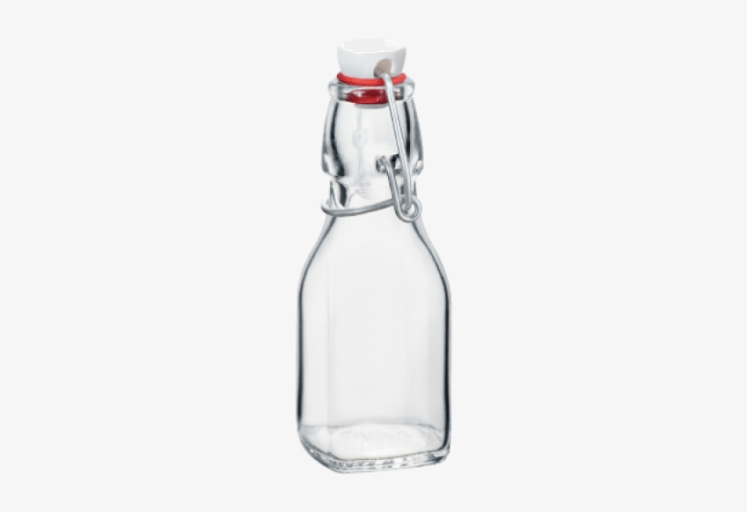 Bottle Clear Glass Flip Top Oil Vinegar Squash 125ml - Bormioli Rocco Swing Bottle - Clear, transparent png #3889062