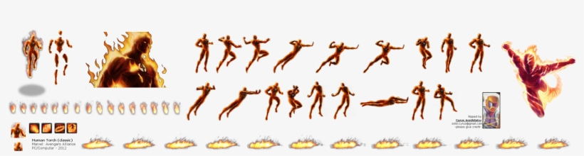 Human Torch - Human Torch Marvel Avengers Alliance, transparent png #3889347