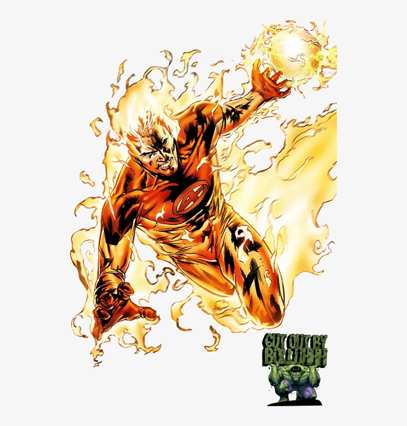 Human Torch Photo Ultff054copy - Mate Fantastic Four #54 Cover: Human Torch, transparent png #3889416