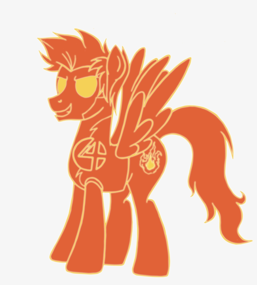 Edcom02, Human Torch, Johnny Storm, Ponified, Safe, - Human Torch Pony, transparent png #3889630