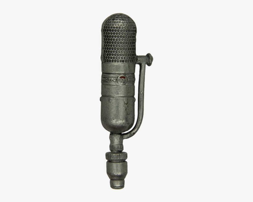 Retro Microphone Pin , Silver 3d - Recording, transparent png #3890317